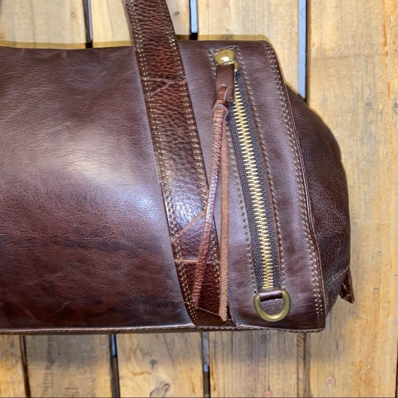 Mahari Brown Leather Duffle - Picture 3 of 14